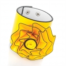 Bratara floare 3D - Galben
